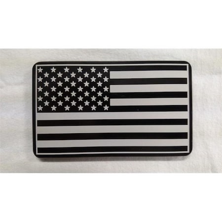 Helm Helm 4 x 6 in. Billet Aluminum Trailer Hitch Cover - American Flag; Black HMC-TH-AMERFLG-B-4x6
